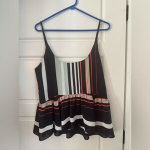 Rebecca Minkoff Strappy Wilshire Top in Indigo Multi Size M